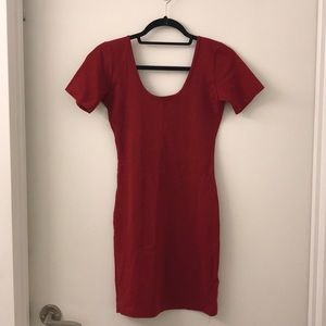 American Apparel red t-shirt bodycon dress